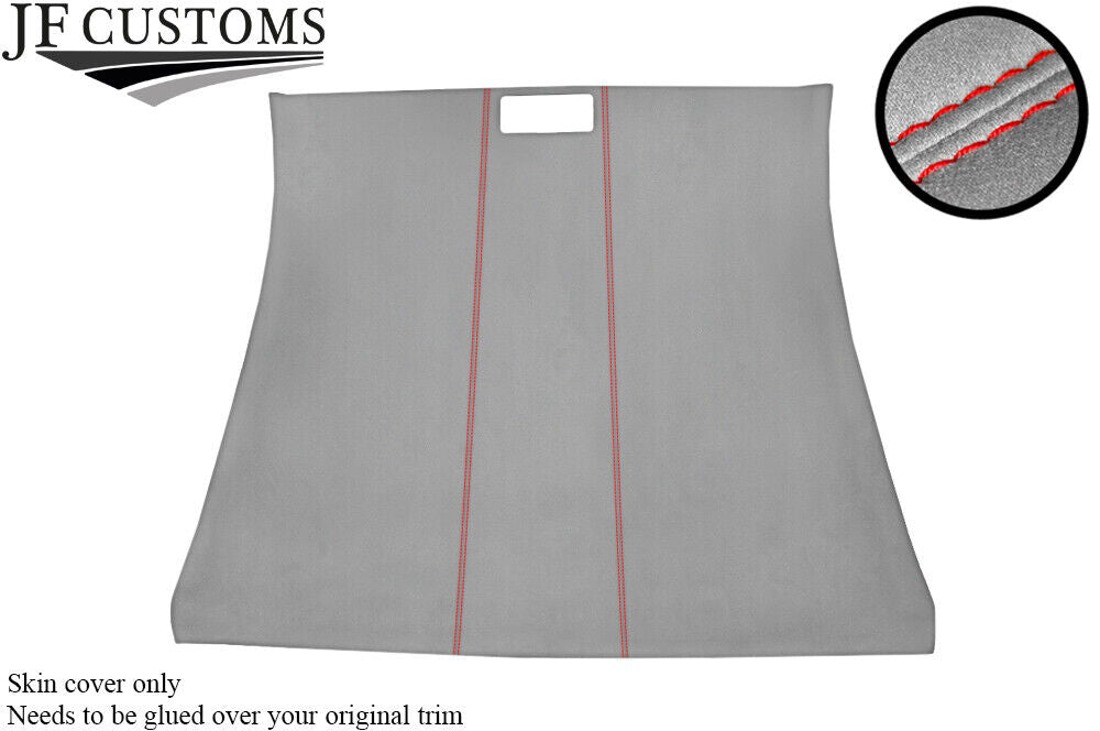RED STITCH ROOF HEADLINING LIGHT GREY LUXE SUEDE FOR FORD MUSTANG COUPE 05-09