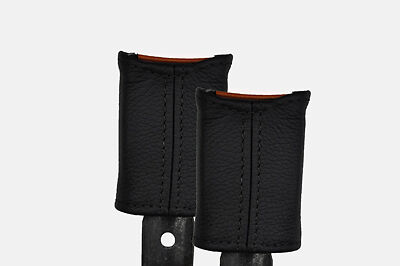 black stitch FITS VOLKSWAGEN GOLF MK1 JETTA 74-93 2X FRONT SEAT BELT COVERS