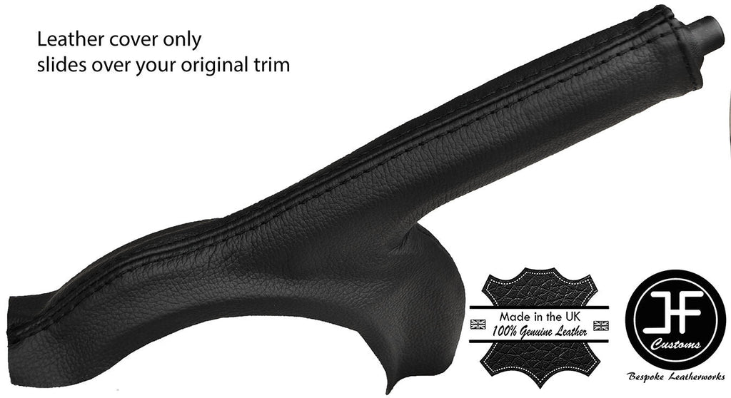 BLACK STITCH LTHR HANDBRAKE GAITER FOR TOYOTA AYGO CITROEN C1 PEUGEOT 108 14-16