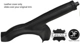 BLACK STITCH LTHR HANDBRAKE GAITER FOR TOYOTA AYGO CITROEN C1 PEUGEOT 108 14-16