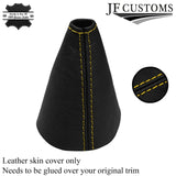 YELLOW STITCH LEATHER GEAR+HANDBRAKE+CONSOLE TUNNEL COVERS FOR VAUXHALL VX220