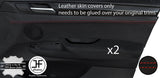 RED STITCH 2X FRONT DOOR CARD TRIM LEATHER COVERS FOR BMW X3 F25 2011-2018