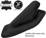BLACK & BLACK STRIPE TOP GRAIN LEATHER HANDBRAKE GAITER FITS PEUGEOT RCZ 09-16