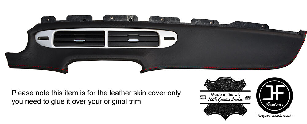 RED STITCH DASH VENTS TRIM LEATHER COVER FITS CHEVROLET CAMARO 2012-2015