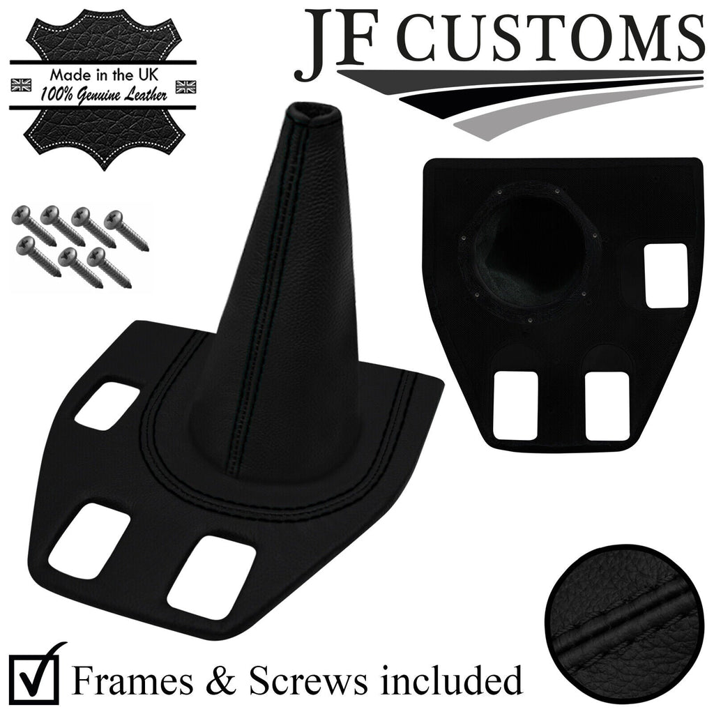 BLACK STITCH LEATHER GEAR+BASE COVER WITH PLASTIC FRAMES FOR TRIUMPH STAG 70-77