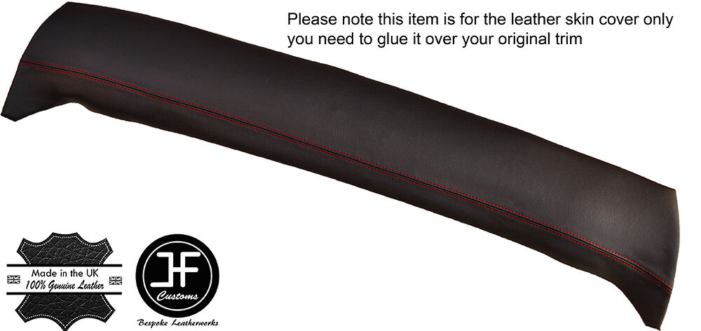 RED STITCH TOP REAR ROOF LINER PANEL LEATHER COVER FITS MG MGB GT CLASSIC