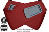 DARK RED REAL GENUINE LEATHER 2X SUN VISOR COVERS FOR BMW 3 SERIES E90 2005-2013