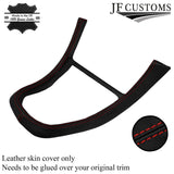 RED STITCH GEAR SURROUND LEATHER SKIN COVER FITS ALFA ROMEO 166 98-07 CUSTOM NEW