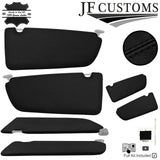 BLACK CROSS STITCH LEATHER 2X SUN VISOR COVERS FOR MERCEDES VITO VIANO 14-21