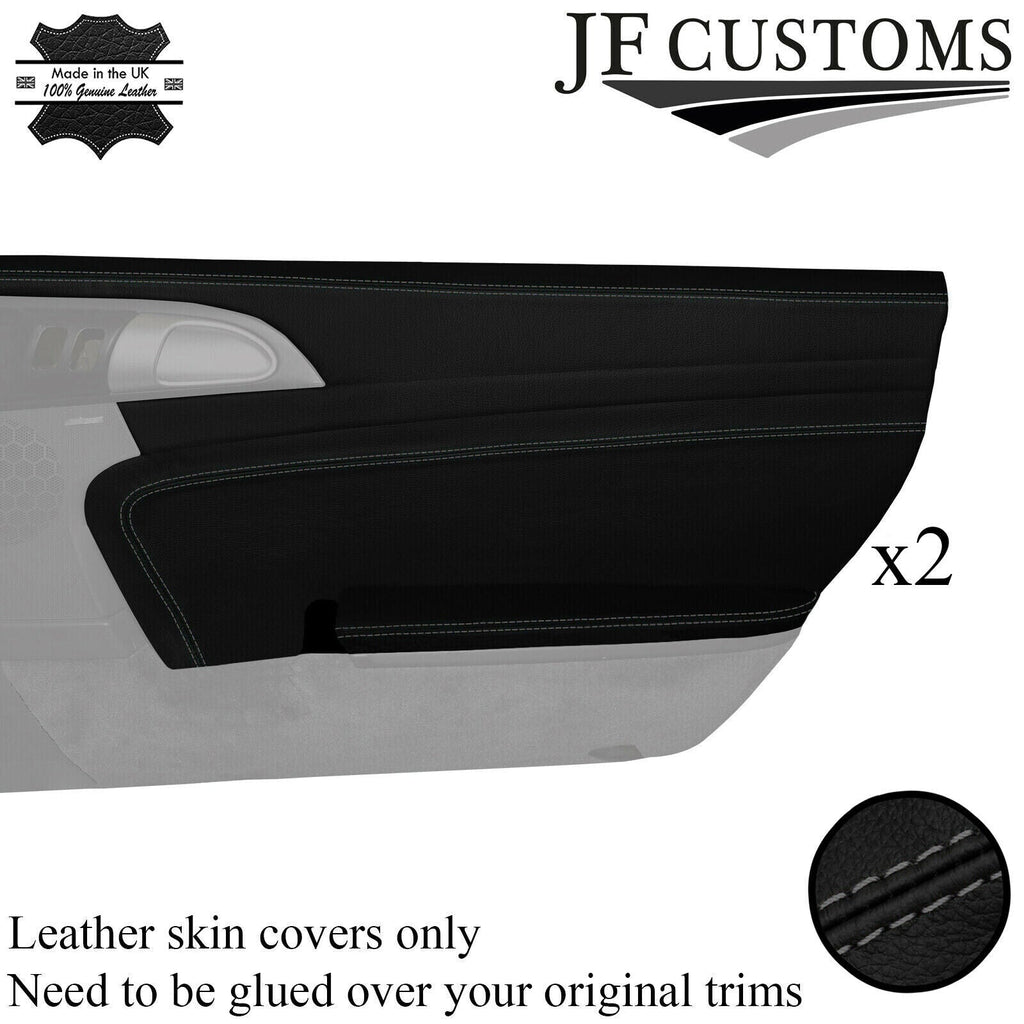 GREY STITCH 2X DOOR CARD TRIM KIT COVERS FOR PORSCHE CARRERA 911 997 04-12