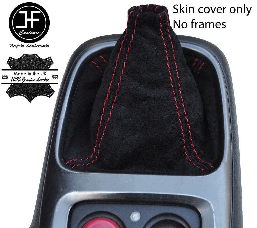 RED STITCHING REAL SUEDE MANUAL GEAR GAITER FITS HONDA S2000 1999-2009