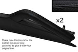BLACK STITCH 2X CONSOLE GRAB HANDLE LEATHER COVERS FITS PORSCHE CAYENNE 02-10