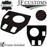 RED STITCH LEATHER GEAR BASE COVER WITH PLASTIC FRAME FOR TRIUMPH STAG 70-77
