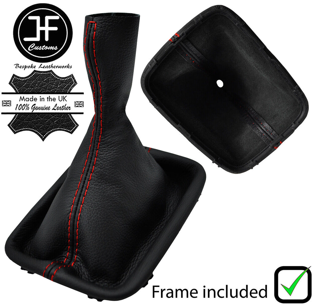 RED STITCH REAL LEATHER GEAR + PLASTIC FRAME FOR PORSCHE 944 S2 924S 968