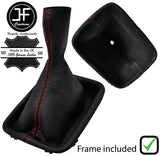 RED STITCH REAL LEATHER GEAR + PLASTIC FRAME FOR PORSCHE 944 S2 924S 968