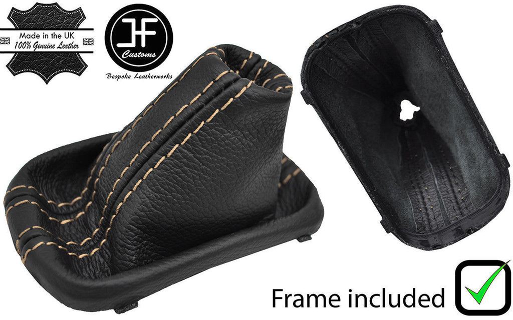 SAND STITCH LEATHER AUTOMATIC DSG GEAR GAITER+PLASTIC FRAME FITS VW EOS 06-13