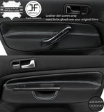 WHITE STITCH 2X FRONT DOOR CARD TRIM COVERS FOR VW GOLF MK4 98-05 3 DOOR STYLE2