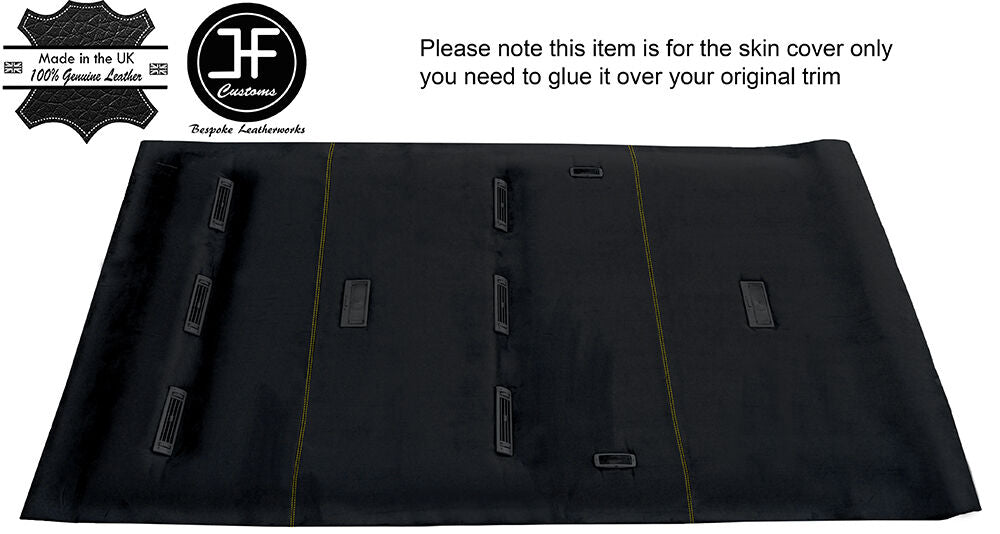 YELLOW STITCH REAR ROOF LINER HEADLINING LUXE SUEDE COVER FITS VW T4 TRANSPORTER