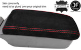 RED STITCH REAL SUEDE ARMREST LID COVER FITS SUBARU FORESTER SG9 2006-2008