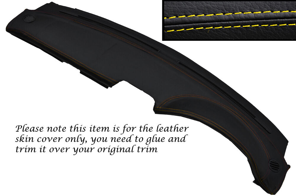 YELLOW STITCH DASH DASHBOARD LEATHER SKIN COVER FITS MERCEDES SLK R170 96-04