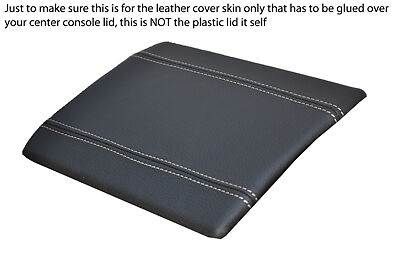 white stitch FITS NISSAN 350Z 03-09 CENTRE CONSOLE LEATHER LID COVER ONLY