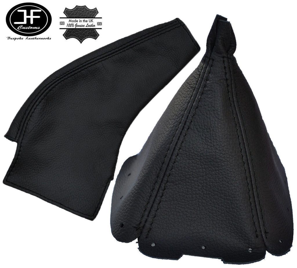 BLACK STICH QUALITY LEATHER GEAR & HANDBRAKE GAITER FOR MAZDA MX5 MK1 90-98