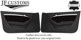 RED STITCH NAPPA LEATHER 2X FRONT DOOR TRIMS FITS AUDI A5 8F S5 CABRIO 09-16