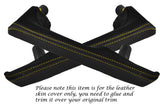 YELLOW STITCH 2X FULL DOOR HANDLE SKIN COVERS FITS PORSCHE BOXSTER 987 & CAYMAN