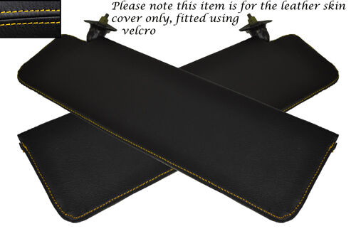 YELLOW STITCHING FITS TRIUMPH MAYFLOWER 2X SUN VISORS LEATHER SKIN COVERS ONLY
