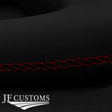 DARK RED STITCH 2X ROLL OVER BAR LEATHER COVERS FITS MERCEDES SLK R171 04-11