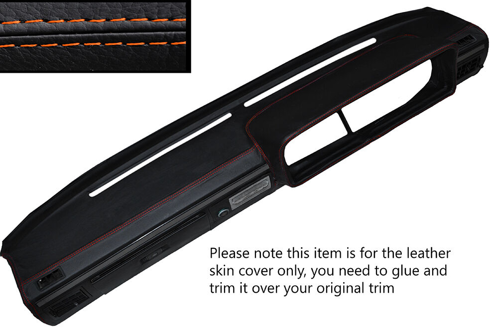 ORANGE STITCH DASH DASHBOARD LEATHER SKIN COVER FITS VW SCIROCCO MK1 74-80
