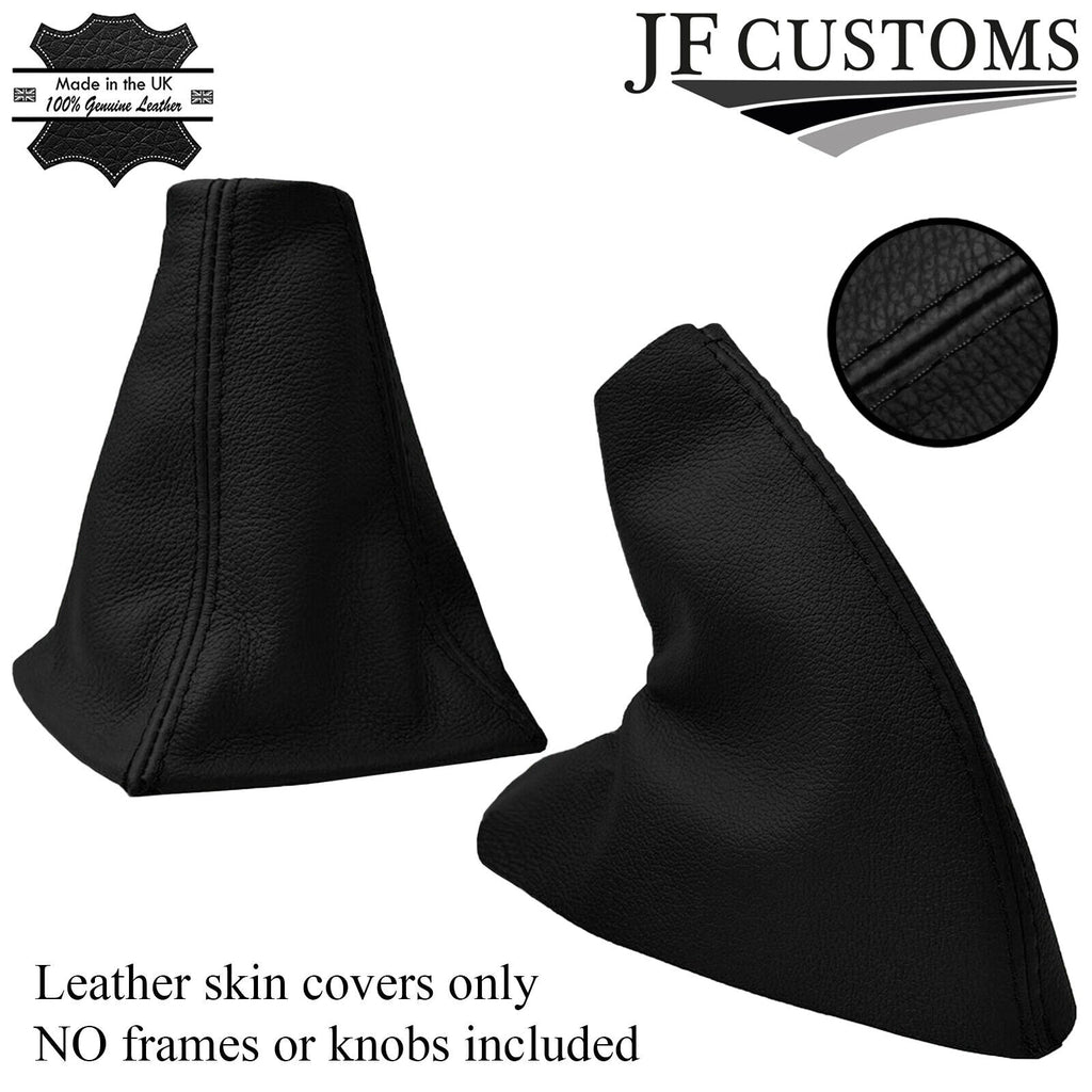BLACK LEATHER GEAR STICK  & HANDBRAKE GAITER SET FOR MG MGF MK1 1995-2000