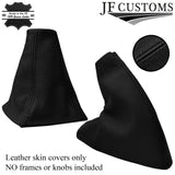 BLACK LEATHER GEAR STICK  & HANDBRAKE GAITER SET FOR MG MGF MK1 1995-2000
