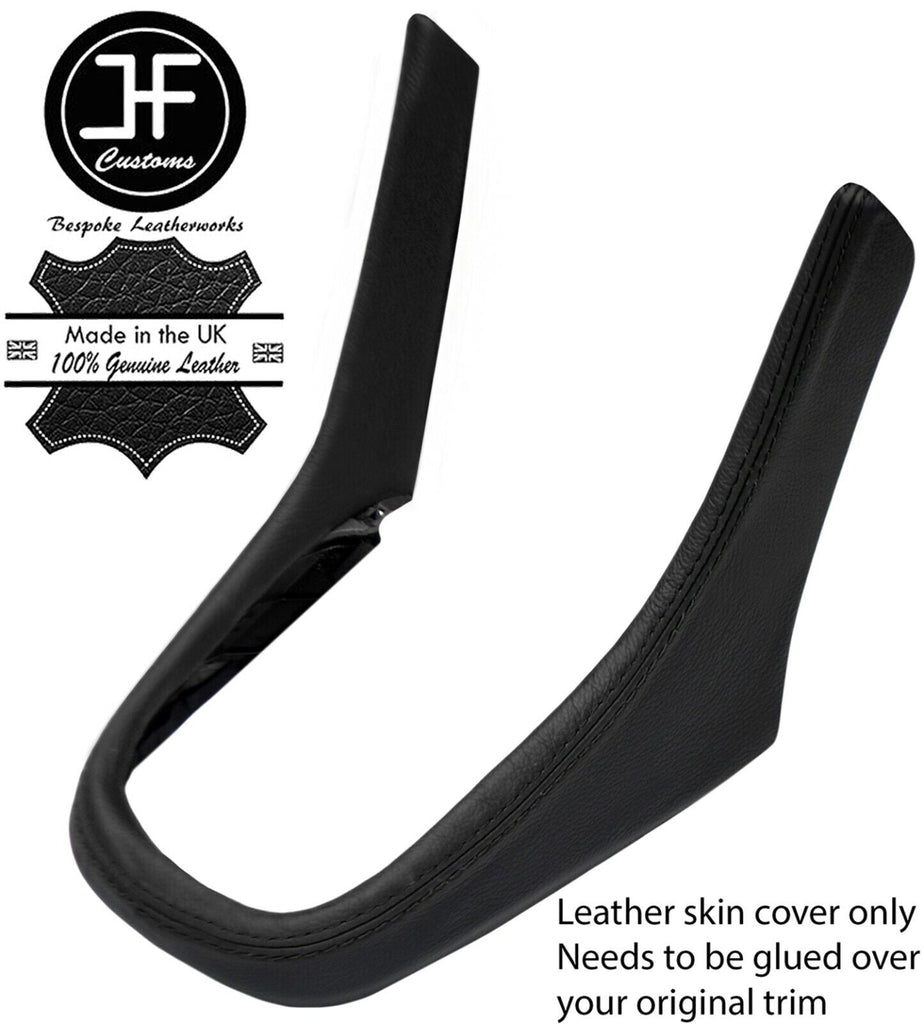 BLACK & BLACK REAL LEATHER GEAR SURROUND COVER FOR VAUXHALL OPEL MOKKA 12-19