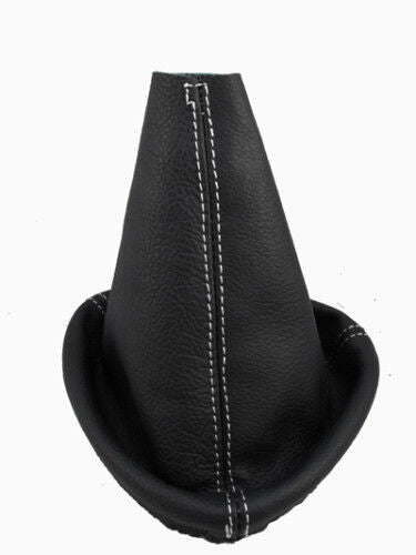 FITS VW T5 LEATHER GEAR GAITER COVER SPEC WHITE STITCH CUSTOM NEW MADE IN UK