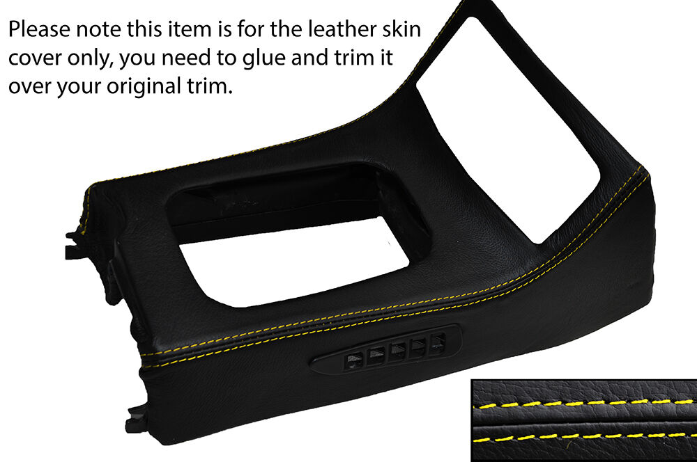 YELLOW STITCH GEAR SURROUND LEATHER SKIN COVER FITS HONDA CRX DEL SOL 92-97