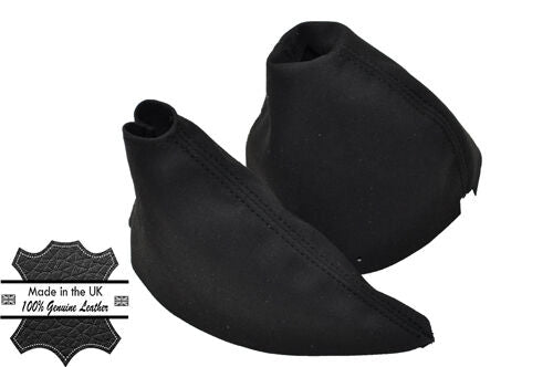 BLACK DOUBLE STITCH FITS NISSAN 350Z 2003-2009 SUEDE GEAR HANDBRAKE GAITER