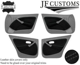 GREY STITCH LEATHER 4X FRONT REAR DOOR CARD TRIM COVER FOR ROVER 45 MG ZS 99-05