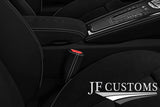 L GREY STITCH NAPPA LEATHER 2X SEAT BELT LONG COVERS FITS PORSCHE CAYENNE 02-10