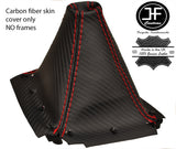 RED STITCHING CARBON FIBER VINYL GEAR GAITER FITS MAZDA MIATA MX5 MK1 90-97