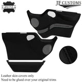 BLACK  BLACK 2X FRONT FULL DOOR CARD LEATHER COVERS FOR FORD TRANSIT MK7 06-14