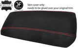 RED STITCHING REAL SUEDE ARMREST LID COVER FITS FORD EDGE 2014-2018 CUSTOM NEW