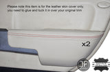 RED STITCH 2X REAR DOOR ARMREST MAGNOLIA COVERS FITS RANGE ROVER VOGUE L322