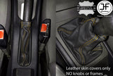 YELLOW STITCH LEATHER GEAR HANDBRAKE COVER FOR VAUXHALL OPEL ASTRA G MK4 98-05