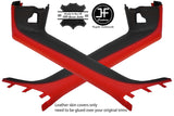 BLACK & RED  2X A PILLAR 2 TONE REAL LEATHER COVERS FITS BMW Z4 E89 2009-2017