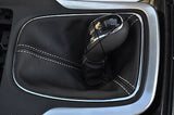 white stitch FITS VAUXHALL OPEL ASTRA J MK6 2009+ LEATHER GEAR GAITER CUSTOM NEW