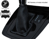 BLACK STITCH AUTO AUTOMATIC LEATHER GEAR GAITER FITS FORD KUGA 2008-2012