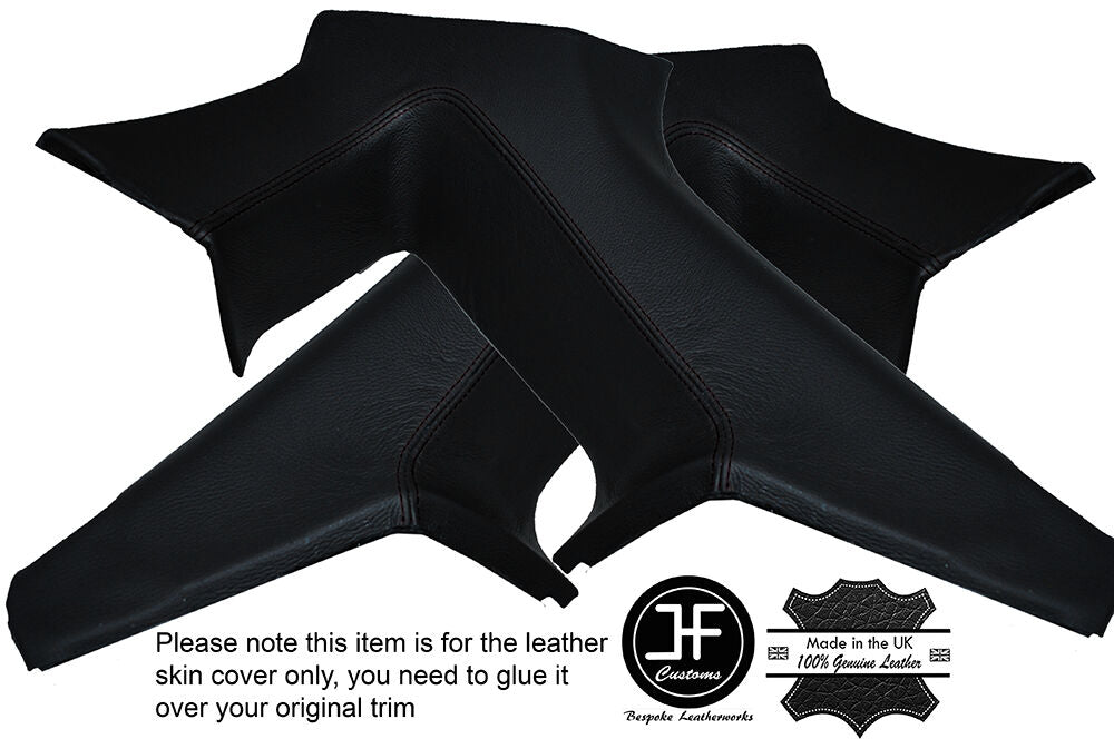 BLACK STITCH 2X C PILLAR TRIM LEATHER COVERS FITS NISSAN 350Z 33Z 2003-2009