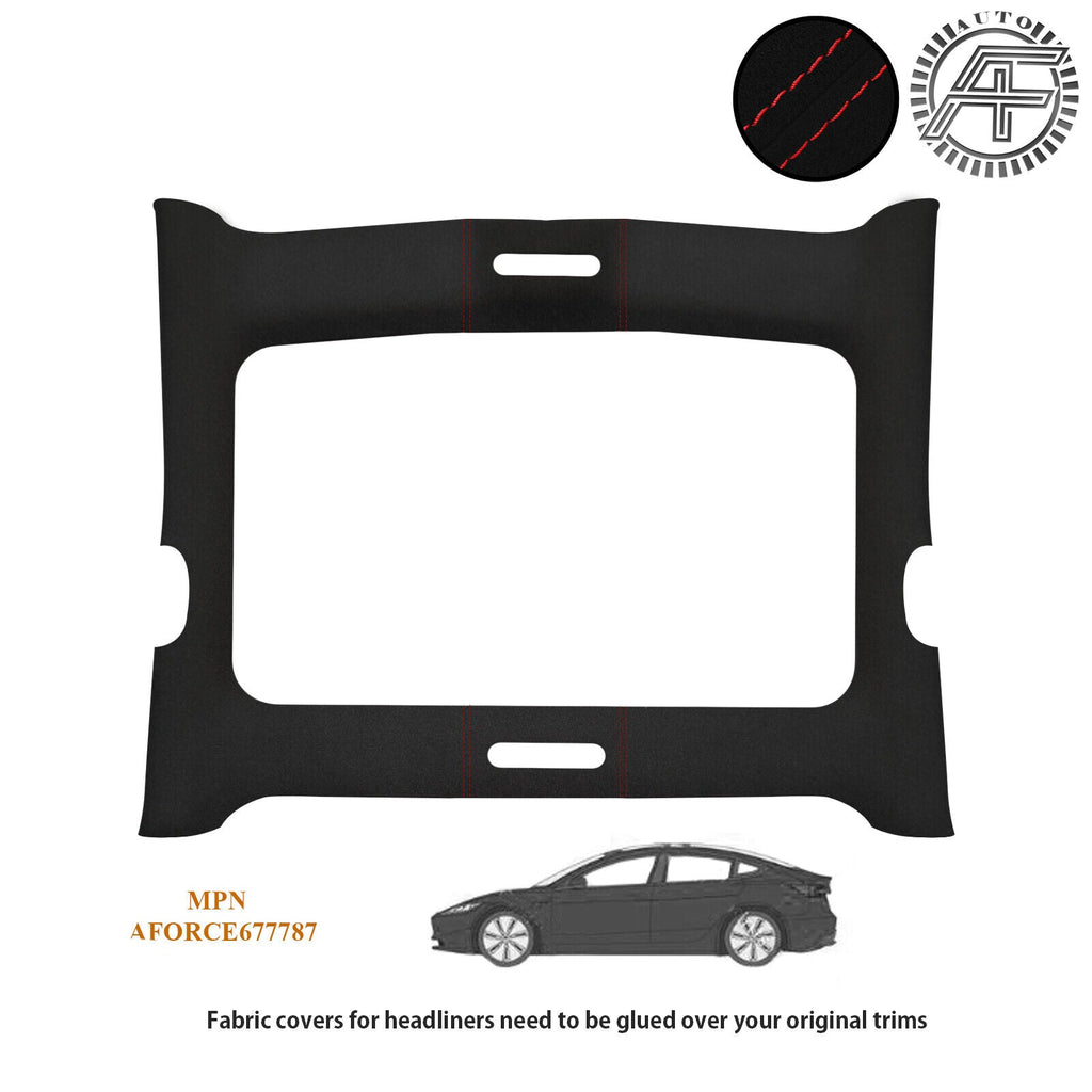 LUXE SUEDE HEADLINER WITH SUNROOF COVER FITS TESLA MODEL 3 2019-2023 MADE IN UK