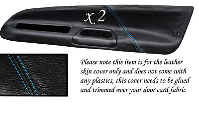 BLUE  STITCH FITS  MITSUBISHI LANCER EVO 7 8 9 VII VIII IX 2 X DOOR CARD COVERS